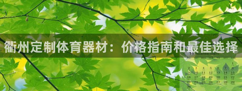 极悦官网入口登录网址：衢州定制体育器材：价格指南和最