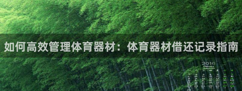 极悦平台官方网站入口网址：如何高效管理体育器材：体育