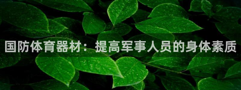 极悦平台官网入口：国防体育器材：提高军事人员的身体素