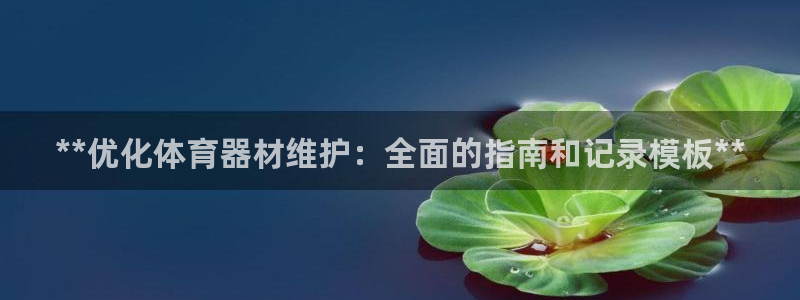 极悦平台官方网站下载安装：**优化体育器材维护：全面