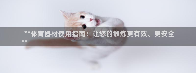 极悦娱乐会被骗吗知乎文章：| **体育器材使用指南：