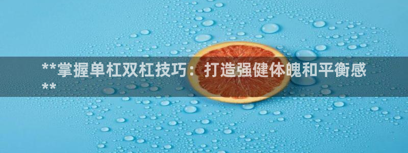 极悦平台注册用户名格式错误：**掌握单杠双杠技巧：打造强健体