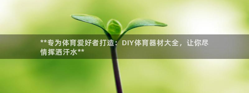 极悦娱乐贴吧最新消息：**专为体育爱好者打造：DIY